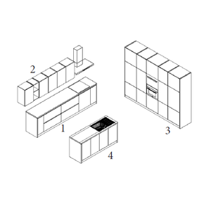 Meubles de cuisine modernes pour la maison, en contreplaqué, panneaux de particules et MDF du Vietnam, durables et écologiques - Product Image 1