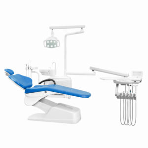 Sillón Dental Metálico Compacto y Moderno Económico MKT-100 con Lámpara de Fotocurado LED y Escalador Ultrasónico con Certificación CE para Clínicas Dentales - Product Image 1