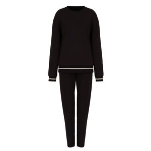 Ensemble de survêtement d'hiver pour femmes, tissu polaire chaud et doux, haut à manches longues et pantalon assorti pour temps froid - Product Image 1