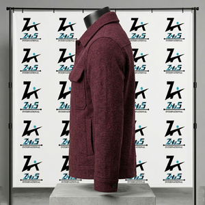 Chaqueta de Lana Oversize de Alta Calidad con Ajuste Regular, Estilo Casual Holgado, Botones y Logotipo, Nueva Moda, Tejido Lavado - Product Image 4
