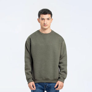 Sudadera de cuello redondo 100% algodón, estilo streetwear, lavada, 200 g/m², con logo personalizado, estilo vintage, transpirable para hombre. - Product Image 1