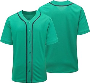 Maillot de baseball personnalisé pour homme avec logo/couleurs sur mesure, vêtements de sport cousus, anti-plis, respirant et confortable - Product Image 1