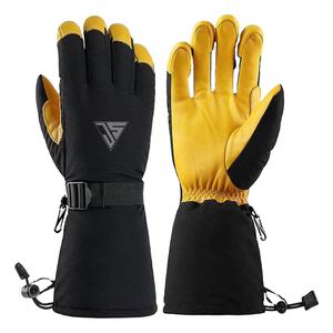 Gant de neige de SKI d'hiver pour hommes de vente chaude, fabriqué à partir de tissu/cuir imperméable en stratifié de polyuréthane, doublure intérieure en polaire - Product Image 1