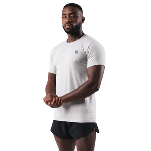 Camiseta Clásica Zero para Hombre, Color Gris Claro, Manga Corta, Cómoda, de Algodón Premium, para Gimnasio, Uso Casual, Venta al Por Mayor - Product Image 4