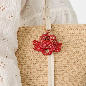 Porte-clés brodé tendance en gros, motif fruit, mignon, fait main, breloque de sac perlée - Product Image 5