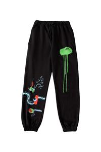 Conjunto Deportivo Unisex de Talla Grande, Estilo Invernal, Pantalones Deportivos 3D con Bordes Crudos Personalizados, Sudadera con Capucha, Diseño Urbano Estampado - Product Image 5