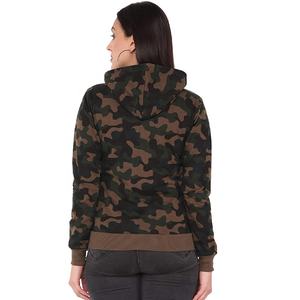 High Quality Camouflage Print 100% Cotton Warm Fleece Pullover Hoodie Wholesale Oversize Hoodies for Women Sportswear Hoodie - Product Image 4