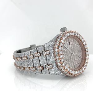 Mouvement japonais original en acier inoxydable Iced Out Moissanite Buss Down Watch - Product Image 3