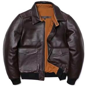 2026 High Quality Comfortable Wholesale New Fashion Design Men's Vintage Racing Long Sleeve <b>Sheepskin</b> <b>Jacket</b> Double Sided - Product Image 1