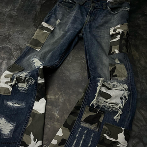 Pantalon en jean élégant personnalisé de qualité supérieure, 100% coton, pour homme, nouveau, séchage rapide, effet délavé, coupe évasée - Product Image 2
