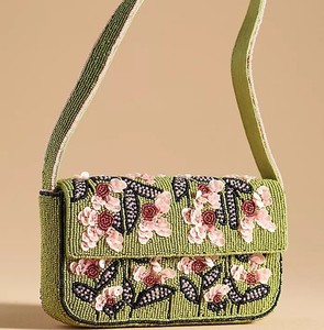 Sac à bandoulière pour femme brodé de palmiers rouges et perlé, sac à main bohème en perles de rocaille, pochette de soirée, cadeau, sac de soirée tendance, sac bandoulière - Product Image 5