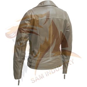 Chaqueta de Cuero para Mujer, Estilo Casual, Ajustada, de Alta Calidad, Fabricada en Fábrica, Cómoda - Product Image 3