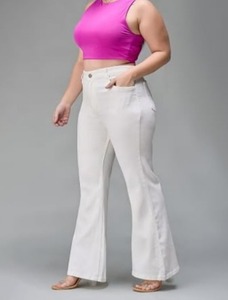 Women's Sexy Knee Length <b>Boot</b> Cut Cotton Jeans-Vintage Style Eco-Friendly & Washable - Product Image 4