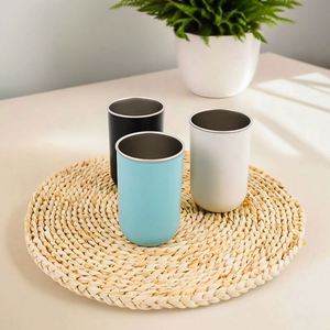 แก้วกาแฟสแตนเลสสีขาวลายหมีสำหรับเครื่องดื่มร้อน - Product Image 2