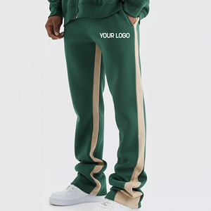 Baggy Streetwear Trousers <b>Men</b> <b>Loose</b> Fit Sweatpants Wide Leg <b>Joggers</b> Custom Embroidery Printing 100% Cotton Canvas Fleece Lining - Product Image 4