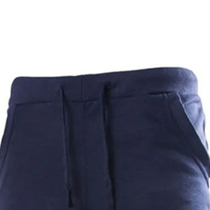 LAMA INDUSTRIES Pantalon de survêtement bleu marine pour homme, taille élastique, braguette zippée, joggers décontractés, design croisé, tricot léger - Product Image 3