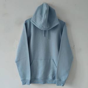 Best Quality Custom Design Light Blue 100% Cotton Winter Hoodies Men <b>Women</b> Wholesale Fleece <b>Thermal</b> Breathable Knitted Solid - Product Image 3