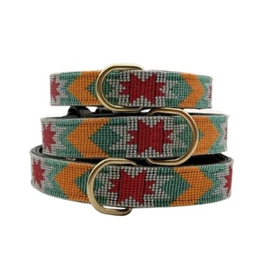 Collier pour chien en cuir rembourré fait main Fab FIDC860 avec boucle en laiton, luxueux et artisanal pour petits animaux - Product Image 1