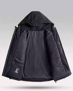 Men's Techwear <b>Jacket</b> Tactical Multi-Pocket Cargo Streetwear <b>Waterproof</b> Windbreaker Urban Hooded Cyberpunk Utility Outerwear - Product Image 3