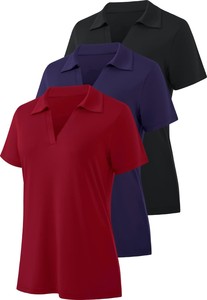 Camiseta Polo de Mujer 2026, Último Modelo, Color Sólido, Manga Corta, Tejida, Casual, Largo Regular, Estilo Liso Teñido, OEM ODM - Product Image 2