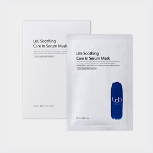 Masque facial coréen LBB Korean Soothing Care In Serum Mask 25ml x 5ea Fabriqué en Corée 25mlx5 Blanc - Product Image 4