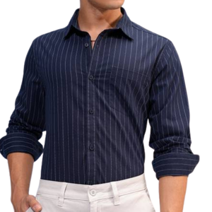 Chemise à manches longues pour homme 100% coton, formelle, blanche, boutonnée, fabricant OEM - Product Image 4