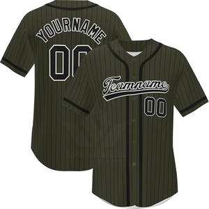 Camiseta de Béisbol Personalizada con Rayas Azules y Ribete Naranja, Manga Corta, Transpirable, de Poliéster, para Hombre, con Nombre del Equipo 00, Impresión Sublimada - Product Image 6