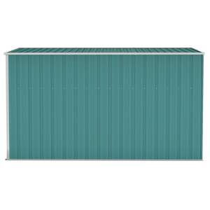 Structure de rangement murale en acier galvanisé pour abri de jardin vert 46.5 po x 113.4 po x 70.1 po - Product Image 4