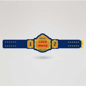 Sac de poitrine sportif avec sangle métallique, plaques dorées, ceinture de championnat de lutte personnalisée, quatre plaques latérales, détails complexes, lutte - Product Image 2