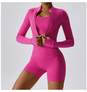 Shorts Deportivos de Cintura Alta con Efecto Push-Up para Gimnasio, Yoga, Fitness y Running, con Bolsillos, para Mujer, Venta al Por Mayor - Product Image 1