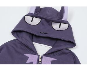 Sudadera con Capucha de Invierno para Hombre y Mujer, con Orejas de Gato y Cola, Linda, de Algodón de 400 g/m², Sudadera Unisex con Diseño Único, Bordado y Logotipo Personalizado - Product Image 3