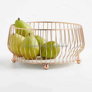 Panier à fruits décoratif artisanal en fil de fer et bol en fil extra large pour ustensiles de cuisine panier/organisateur multifonctionnel en métal - Product Image 4