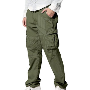 Pantalones Cargo Casuales de Hombre, Corte Slim Fit, 100% Algodón, Corte Recto, Cintura Media, Lavado Claro, Transpirables, Ecológicos, Servicio OEM - Product Image 3