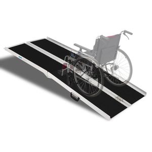 Rampe di Mobilità in Lega di Alluminio Leggera da 6 Piedi, Pieghevoli in Quattro Sezioni, Antiscivolo, per Sedie a Rotelle e Scooter - Product Image 2
