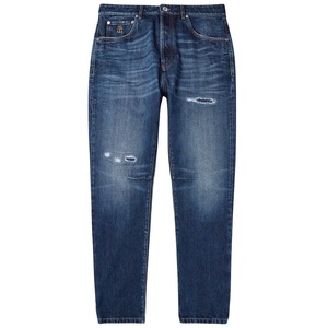 Vaqueros de calle para hombre, diseño americano de moda, pantalones de mezclilla con remaches, estilo hip hop urbano. - Product Image 2