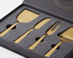 Gold Polished Finished Stainless Steel <b>Cheese</b> <b>Knives</b> <b>Set</b> Dishwasher Safe Ideal For Restaurant Hotel Events And Resort - Product Image 3