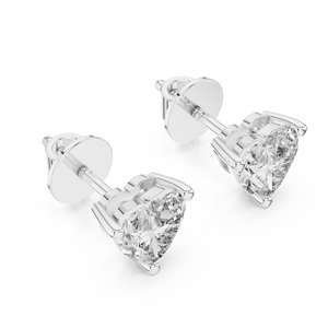 Handcrafted Heart Moissanite Earrings with Delicate 925 <b>Silver</b> /Rose /Gold Plated <b>Studs</b> Jewelry for Women Romantic Gift for Her - Product Image 5