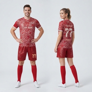 เสื้อฟุตบอลขายส่งคุณภาพสูง เสื้อทีมฟุตบอล โพลีเอสเตอร์ 100% แห้งเร็ว แขนสั้น คอกลม พิมพ์ลายดิจิทัล รับสั่งทำ - Product Image 2
