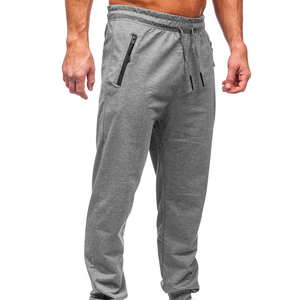 Pantalon cargo sport décontracté en molleton brodé écoresponsable, taille mi-haute, devant plat, coupe ample longue, avec cordon de serrage - Product Image 2