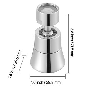 Aeratore per rubinetto da cucina con 5 funzioni e 5 getti, attacco girevole a 360 gradi, prolunga per rubinetto da bagno - Product Image 6