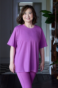 T-shirt graphique de style simple pour femmes, en coton, col rond, décontracté, à la mode, à manches courtes - Product Image 3