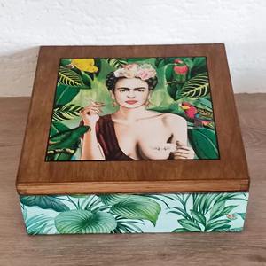 Boîte en bois imprimée pour le stockage de bijoux, pour marchés de la décoration professionnels, vente en gros, approvisionnement mondial - Product Image 6