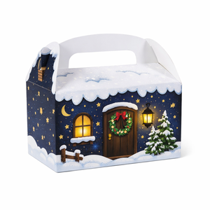 Custom <b>Christmas</b> Cookies Candy Treat Packaging <b>Boxes</b> with Handle - Product Image 5
