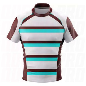 เสื้อรักบี้ผู้ชายขายส่ง โพลีเอสเตอร์ 100% แห้งเร็ว ดีไซน์เรียบง่าย ระบายอากาศได้ดี น้ำหนักเบา สวมใส่สบาย เหมาะสำหรับการฝึกซ้อมกีฬา - Product Image 1