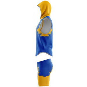 Gilet sans manches à capuche personnalisé avec short assorti, motif de dessin animé imprimé intégral, séchage rapide, ajusté, en polyester, unisexe, pour adulte, vêtements de sport - Product Image 6