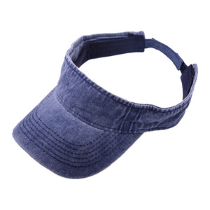 Casquette de soleil réglable en coton lavé pour l'extérieur, visière de plage, chapeaux à visière imprimés, vente en gros, logo brodé personnalisé, 10 couleurs, décontractée, unisexe - Product Image 4