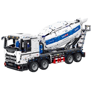 Camion malaxeur à béton télécommandé Jiexing FF11012 2,4 GHz contrôlé par application pour garçons de 8 à 13 ans, jouet d'assemblage 2432 - Product Image 1