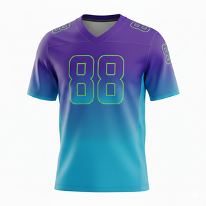 Mens <b>Green</b> American Football Jersey V Neck Short Sleeve Breathable <b>Mesh</b> Polyester Football <b>Top</b> Regular Fit Lightweight Sports Te - Product Image 4