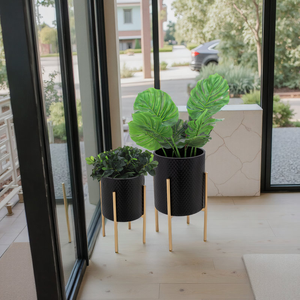 Macetero Decorativo de Hierro Metálico con Soporte, Estructura Duradera y de Larga Duración, Fácil Instalación para Decoración Interior Moderna - Product Image 4
