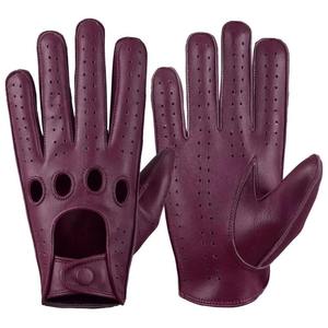 Gants de conduite ergonomiques en cuir véritable de haute qualité pour hommes et femmes, respirants, perforés, classiques, pour utilisation en voiture, OEM ODM - Product Image 6